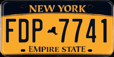 NY license plate FDP7741