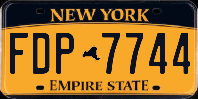 NY license plate FDP7744