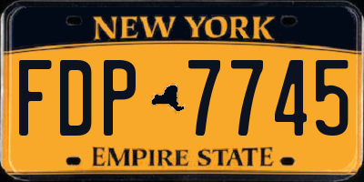 NY license plate FDP7745