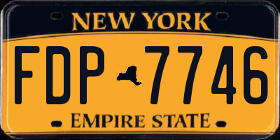NY license plate FDP7746