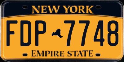 NY license plate FDP7748