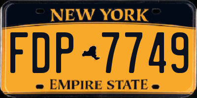 NY license plate FDP7749
