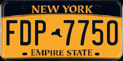 NY license plate FDP7750