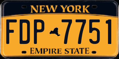 NY license plate FDP7751