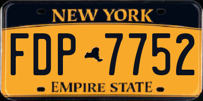 NY license plate FDP7752