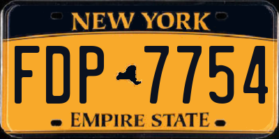 NY license plate FDP7754