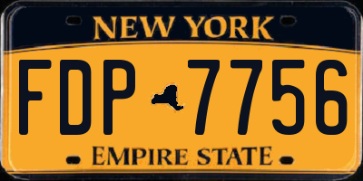 NY license plate FDP7756