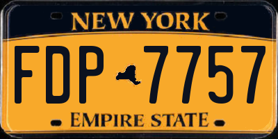 NY license plate FDP7757