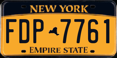 NY license plate FDP7761