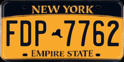 NY license plate FDP7762