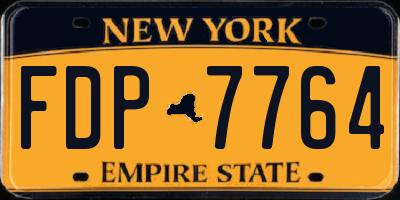 NY license plate FDP7764