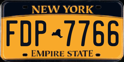 NY license plate FDP7766