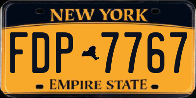 NY license plate FDP7767
