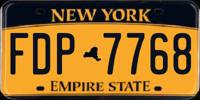 NY license plate FDP7768