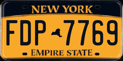 NY license plate FDP7769