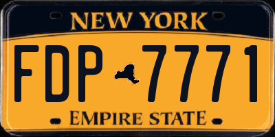 NY license plate FDP7771