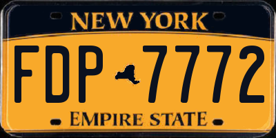 NY license plate FDP7772