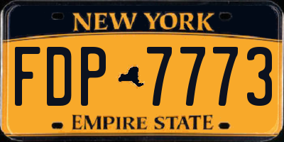 NY license plate FDP7773