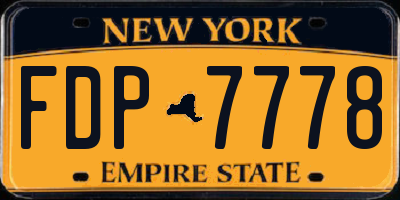 NY license plate FDP7778