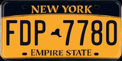 NY license plate FDP7780