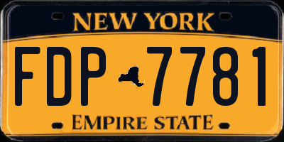 NY license plate FDP7781