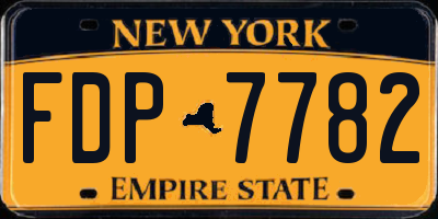 NY license plate FDP7782