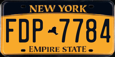 NY license plate FDP7784