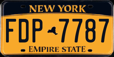 NY license plate FDP7787