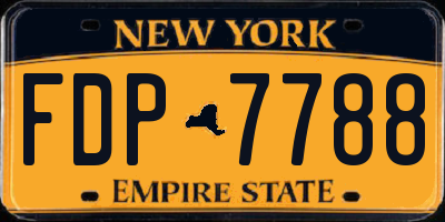 NY license plate FDP7788