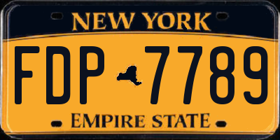 NY license plate FDP7789