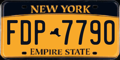 NY license plate FDP7790