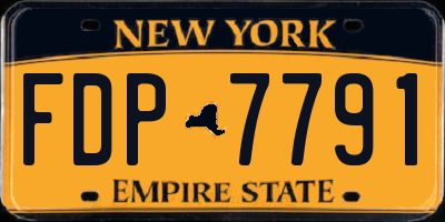 NY license plate FDP7791