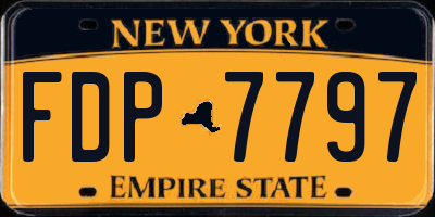 NY license plate FDP7797