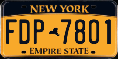 NY license plate FDP7801