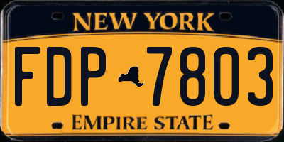 NY license plate FDP7803