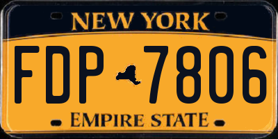 NY license plate FDP7806