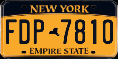 NY license plate FDP7810