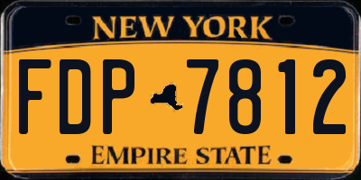 NY license plate FDP7812