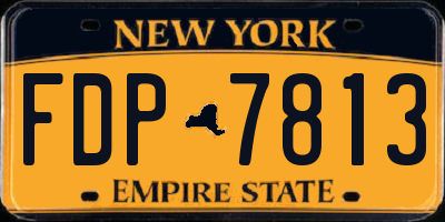 NY license plate FDP7813