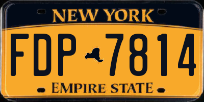 NY license plate FDP7814