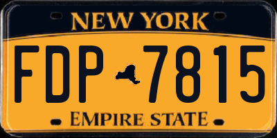 NY license plate FDP7815