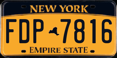 NY license plate FDP7816