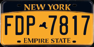 NY license plate FDP7817