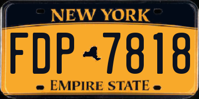 NY license plate FDP7818