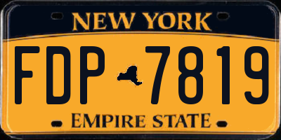 NY license plate FDP7819