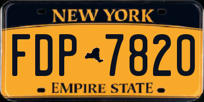 NY license plate FDP7820