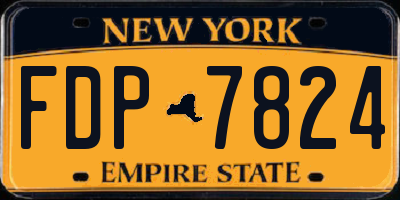 NY license plate FDP7824