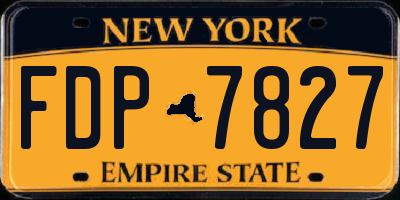 NY license plate FDP7827