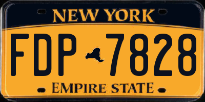 NY license plate FDP7828