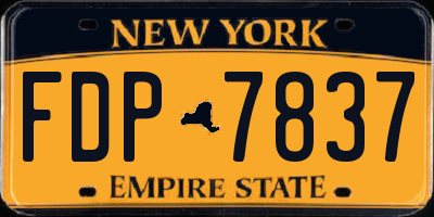 NY license plate FDP7837